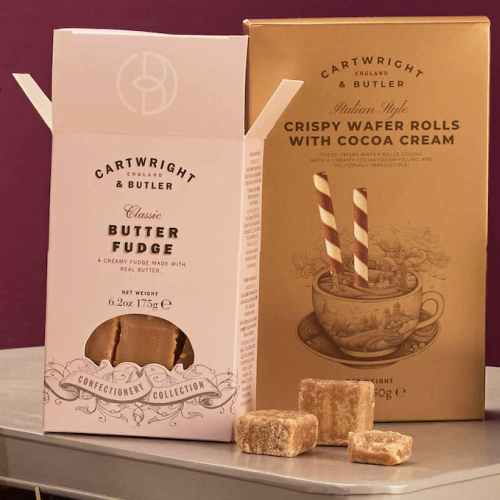 Cartwright & Butler Butter Fudge and Crispy Wafer Rolls with Cocoa Cream 